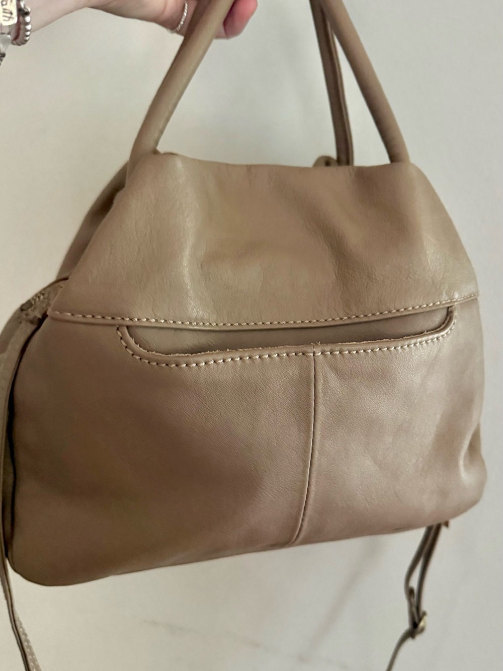 New HOBO International Darling Slouchy bag in a taupe leather
